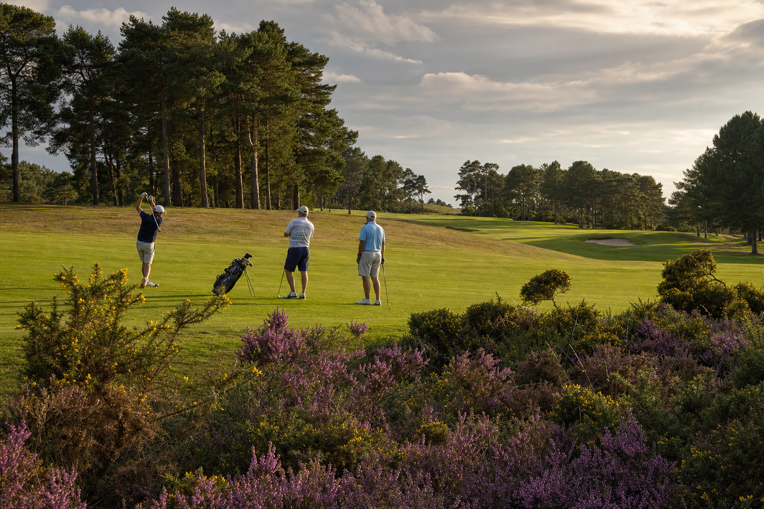 The seniors' section enjoying the back nine on a bright afternoon